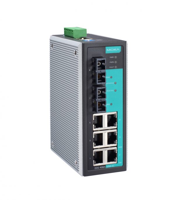 EDS-408A-MM-SC EDS-408A-MM-SC-T EDS-408A-SS-SC EDS-408A-SS-SC-T Moxa managed switch 2 sc connctore