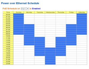 PoE Scheduling Control Korenix poe switch