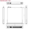 korenix fanless industrial managed switch 5428-20sfp size